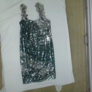 Poleci Sequin Cocktail Dress 2 midi USA S2010 Mermaid NWT